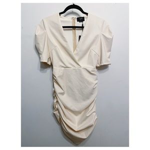 AX Paris Faux Leather White Mini Dress